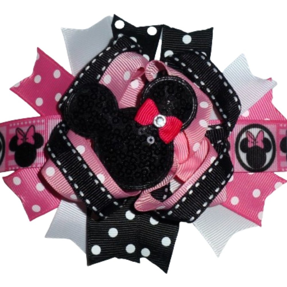 Sequin Minnie Mouse Girls 5-Inch Hair Bow